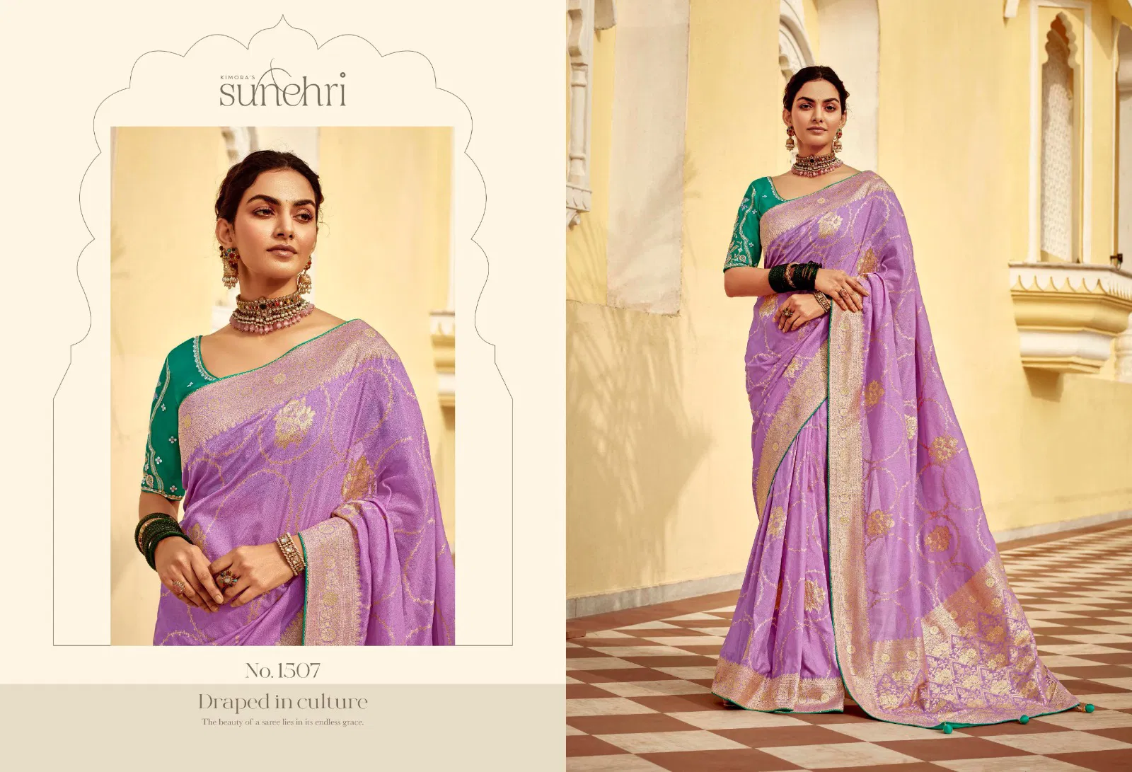 Rang Mahal By Kimora Dola Silk Wedding Wear Saree Wholesale Market In Surat